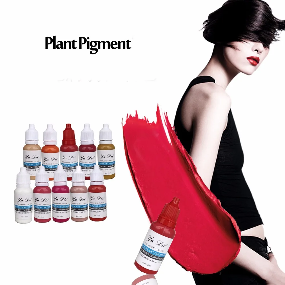 

22 Colors Permanent Makeup Tattoo Ink Pigment 15ml/Bottle for Eyebrow Makeup Set for Body