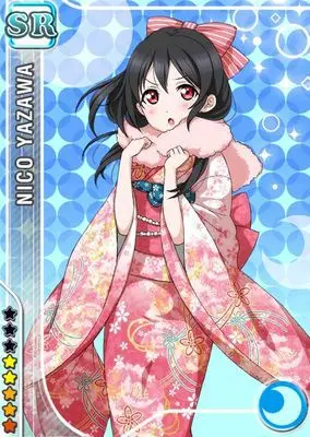 Новогоднее Розовое Кимоно Love Live Nico Yazawa SR костюм для косплея Niconiconi ~|dress cosplay|love live