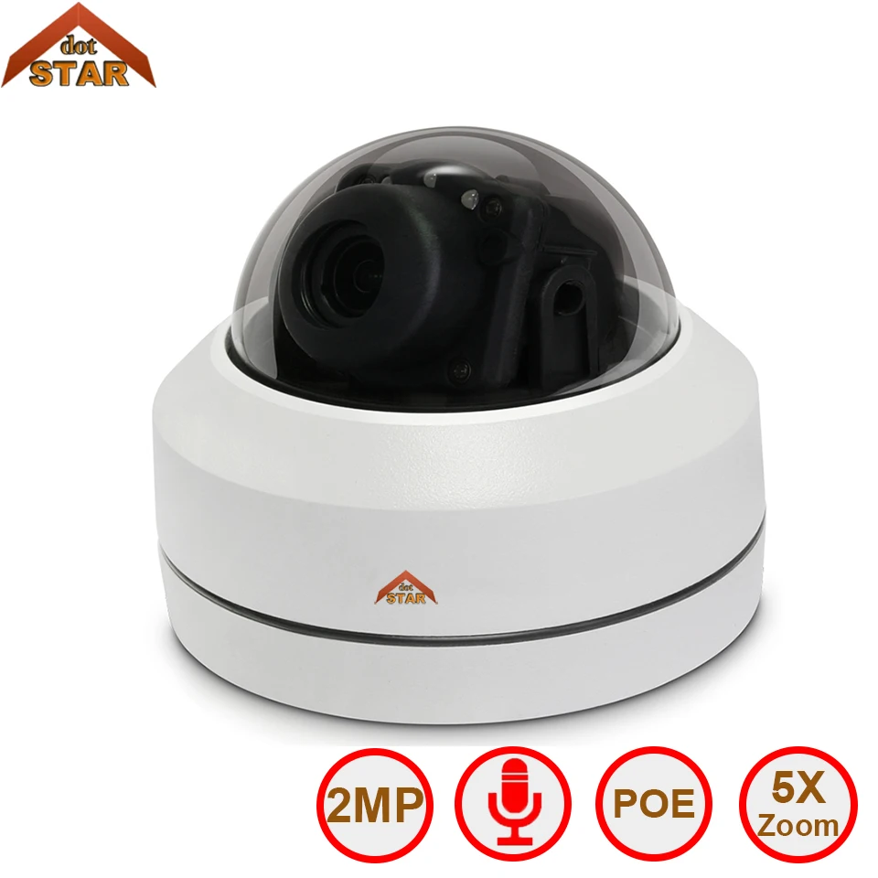 

Stardot PTZ 1080P Full HD POE IP Camera Waterproof Outdoor Indoor 5X Zoom P2P Onvif Security Surveillance Dome Camera
