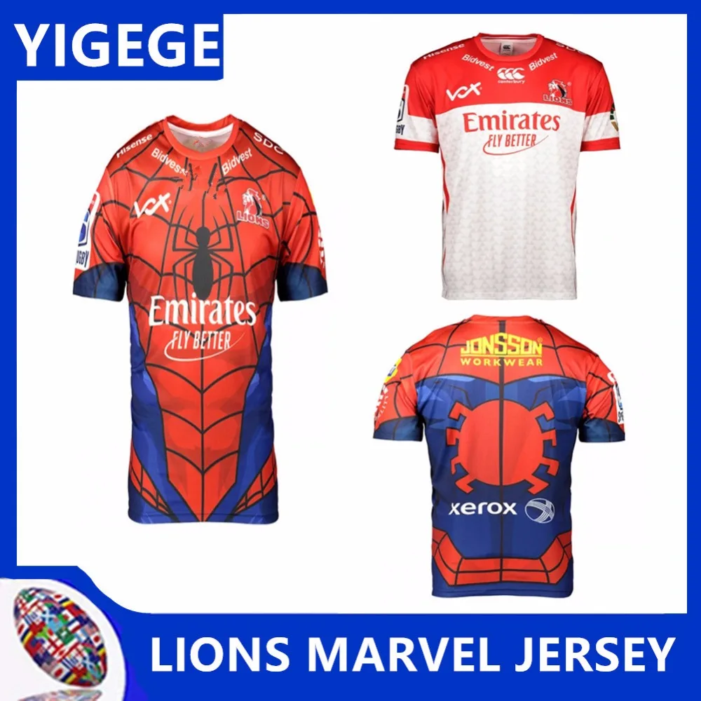 

LIONS 2019 SUPER RUGBY MARVEL JERSEY 2019 2020 2019 new Super rugby League jerseys Lions rugby jerseys hero muscle sample shirt