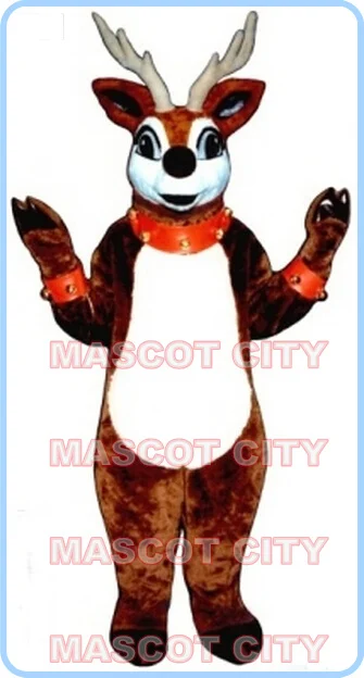 christmas rudoph reindeer mascot costume custom moose christmas deer moose christmas