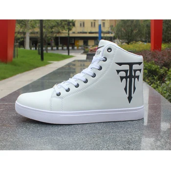 

2019 Spring Autumn Men's high-top Shoes Fashion Sneakers Comfortable Waterproof Lace-up Men Shoes Casual Ankle Boots