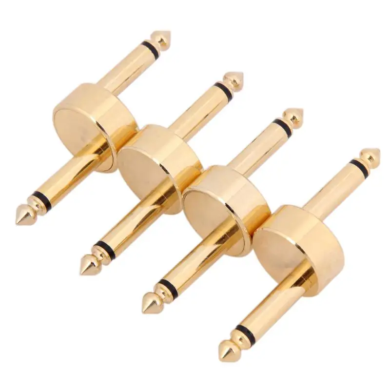 

4 Pack Crank Guitar Effect Pedal Connectors Guitarra Effects Pedal Jack to Jack Connector Coupler Guitar Accessories