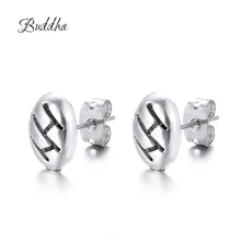 Новое специальное 925 пробы серебро ушные клипы лубочный световое табло небольшой ухо шпильки личности серьги Будда Прямая