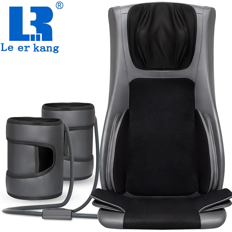 

LEK 909A 2017 New Electric body massager Vibration Shiatsu neck back full body massage cushion chair with Heating and airbag
