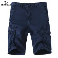 SHANBAO оригинальные мужские армейские Модные свободные повседневные шорты летние новые высококачественные хлопковые Стрейчевые шорты большого размера