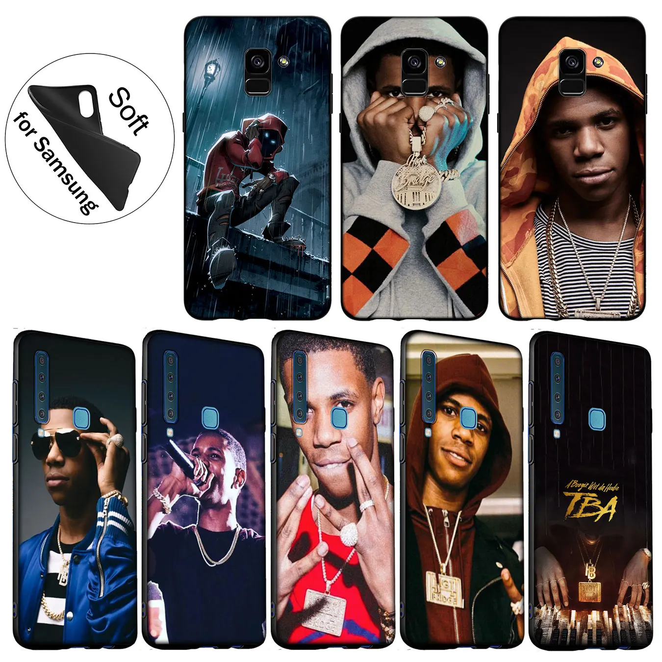 IYICAO A Boogie Wit da Hoodie Soft Silicone Cover Case for Samsung Galaxy A6 A9 A8 A7 2018 A3 A5 2016 2017 Note 9 8 10 Plus Lite |