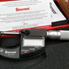 STARRETT 796.1MXRL-25 диапазон измерения 0-25 мм/0,001 мм электронный наружный микрометр без вывода-метрический только Быстрая