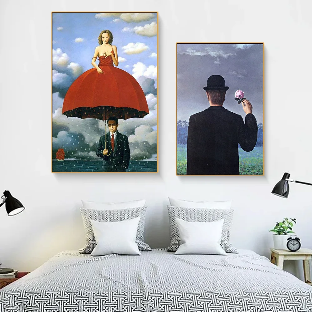 Художественная Картина маслом Magritte печать на холсте ретро скандинавский