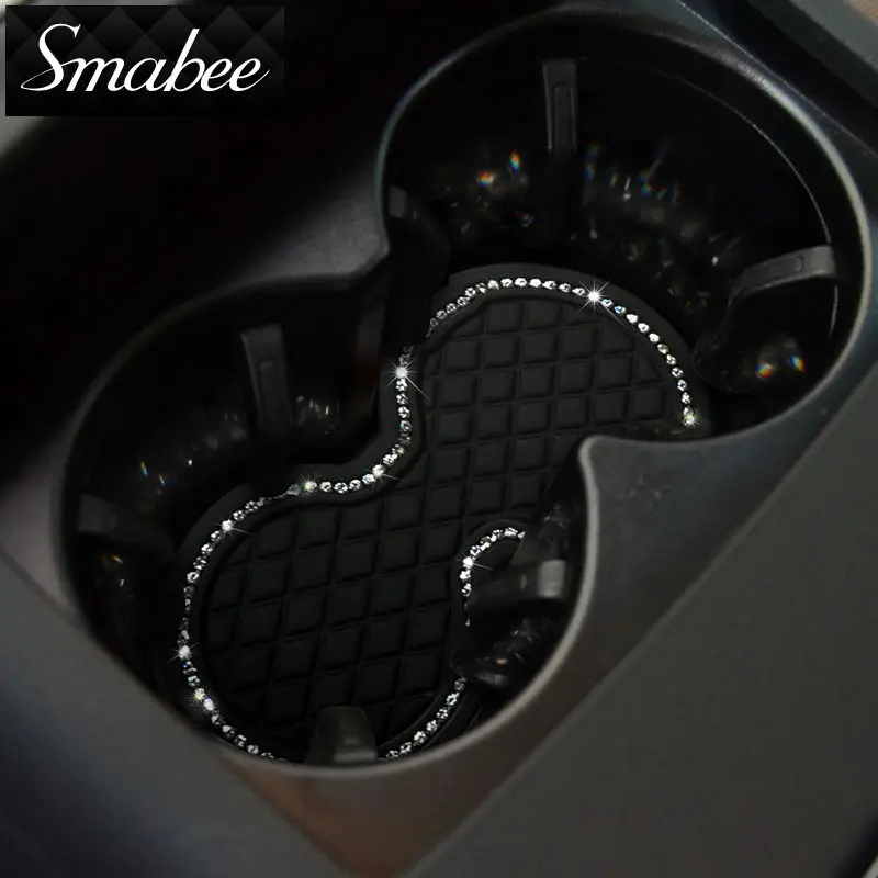 

Smabee Anti-Slip Gate slot Mat for Audi A4L 2009-2016 Non-Slip Mat Interior Accessories A4L Rubber Cup Holder diamond mats 9PCS