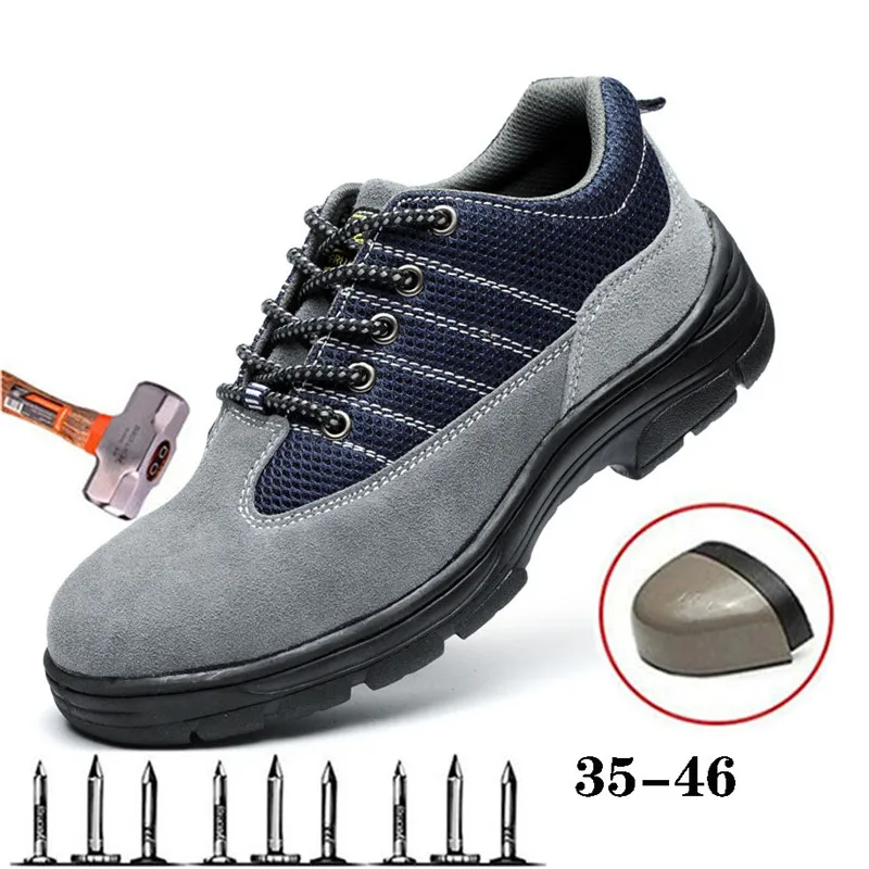

Men's Work Safety Shoes Steel Baotou Work Boots Summer Men's Mesh Puncture Protection Safety Mountaineering Unbreakable Shoes