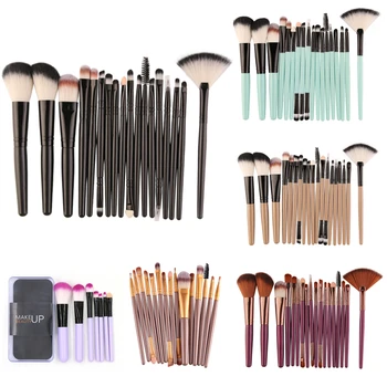

MAANGE 7/15/18 Pcs Makeup Brushes Set Eyebrow Eyeliner Foundation Brush Pincel Maquiagem Powder Blush Professional Muti-shapes