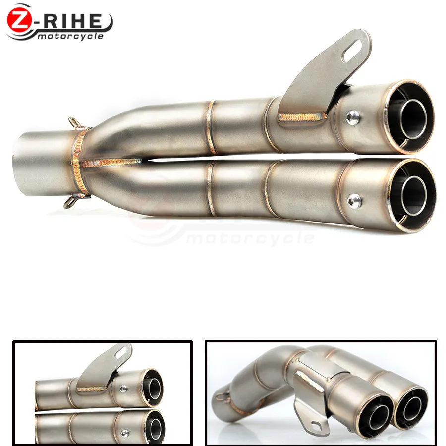 for Universal 36-51mm Motorcycle parts Exhaust Modified Motorbike Exhaust Pipe stainless steel for yamaha fz8 2011 fz6 fz6n fz6s