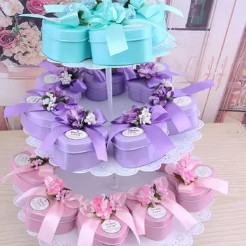 

2Pcs Wedding Box for Candy Romantic Wedding Favors Gift Package Party Box Baby Shower Candy Box Bridesmaid Gift Jewelry Storage