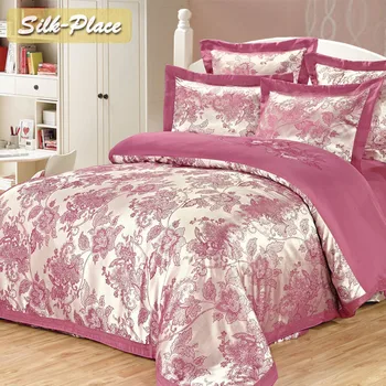 

SILK PLACE 6Pcs Flowers Cotton Bed Line Comforter Bedspread Bedding Kit Home Textile Flowers Sheet Pillowcases Duvet Cover Set