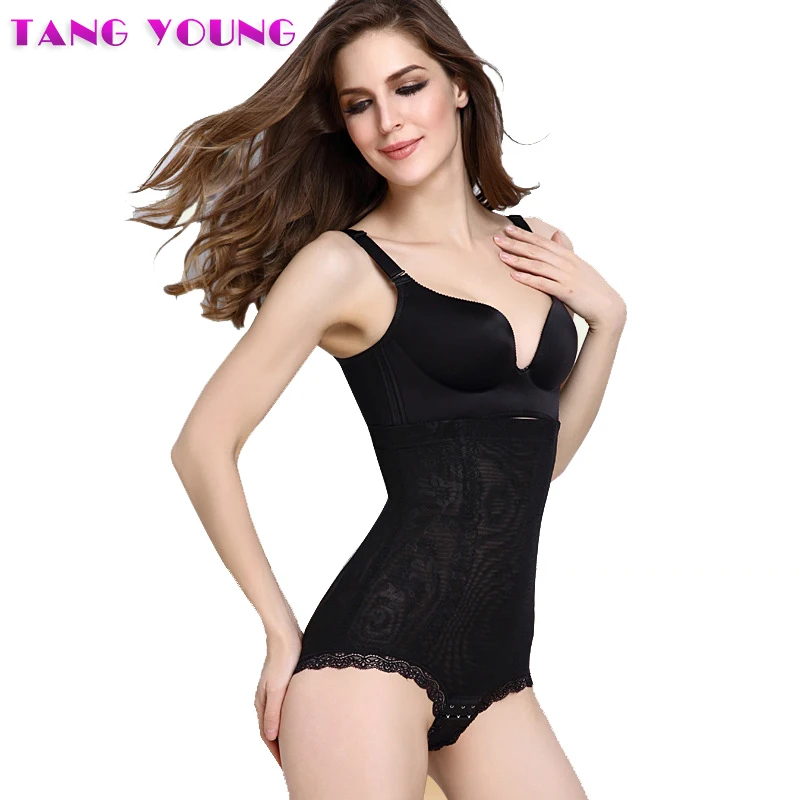 TANG YOUNG Sexy lace Women High Waist Slimming Tummy