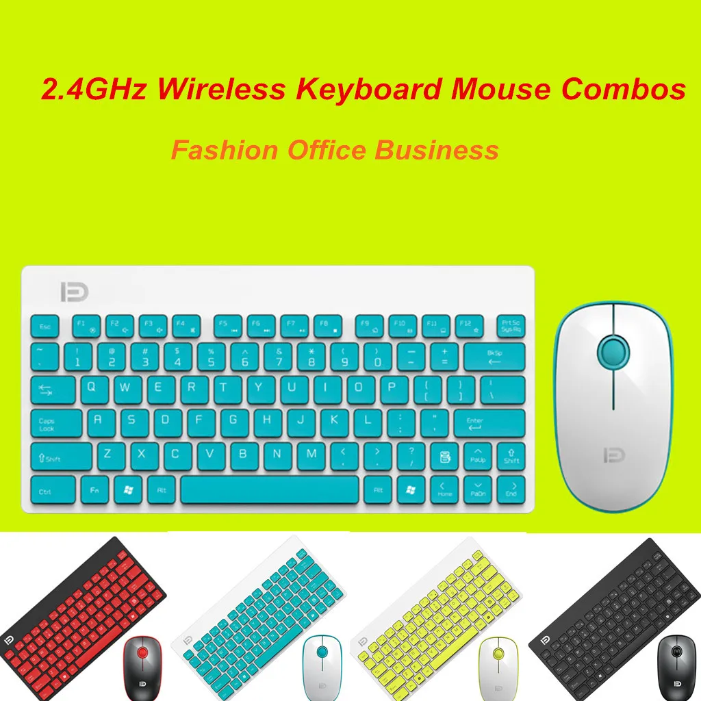 

2.4GHz Wireless Keyboard And Mouse Combos For Women Girl Fashion Office Business Teclado Sem Fio For Smart TV Laptop Computer PC