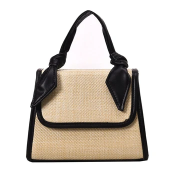

TFTP-Fashion Casual Summer Women Fashion Summer Beach Straw Bag Wild Chain Messenger Shoulder Square Bag