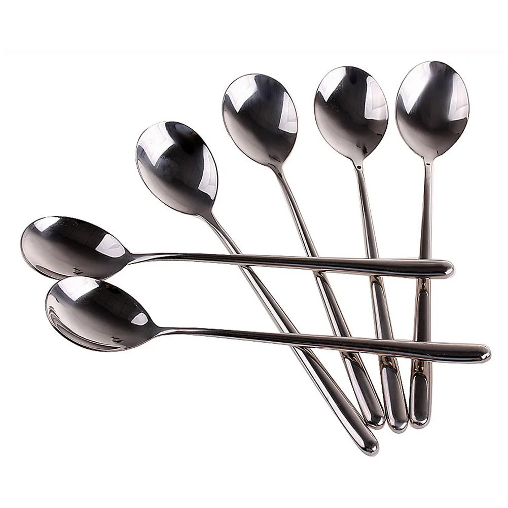 Buy 8pcs Stainless Steel Long handled Rice Spoon