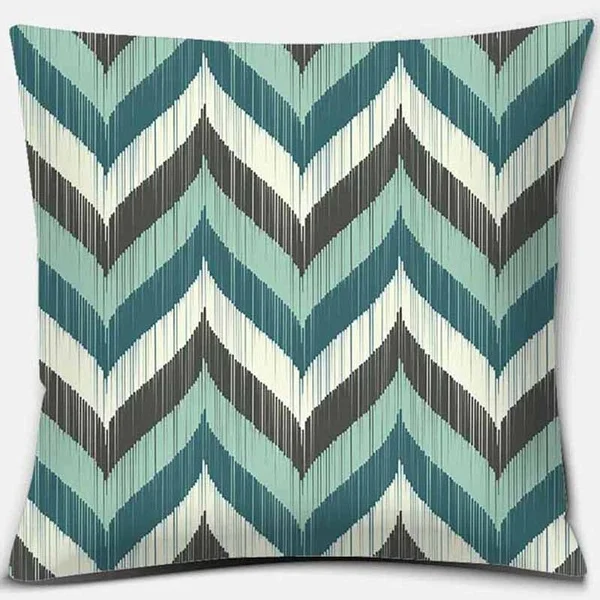 Decorative Pillows Blue Pillow Cover For Living Room Geometric Cushion Cover 45x45cm Bedroom Decor Sofa Funda Cojin Home Decor - Цвет: As Picture