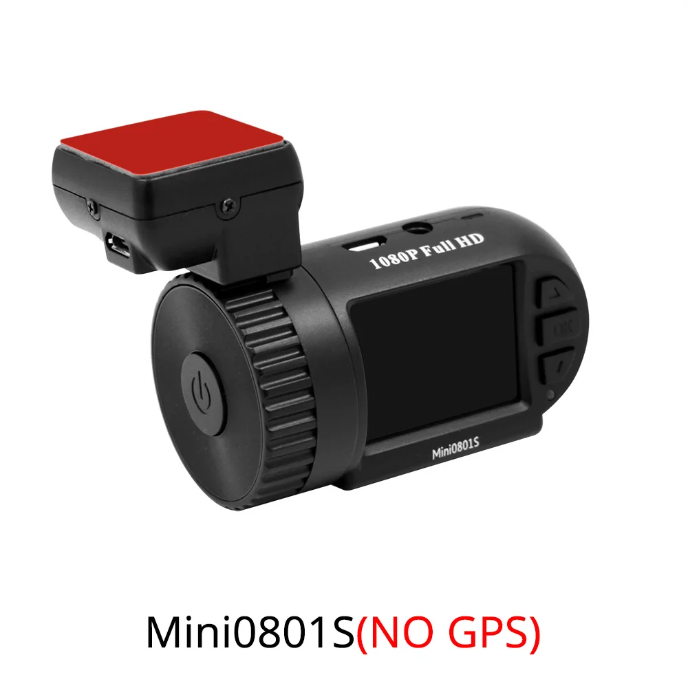 Arpenkin Mini 0801S Автомобильный видеорегистратор 1080P 30fps H.264 WDR Низкое напряжение защита парковки g-сенсор GPS Автомобильный видеорегистратор видео регистратор - Название цвета: DVR-0801S-NoGPS