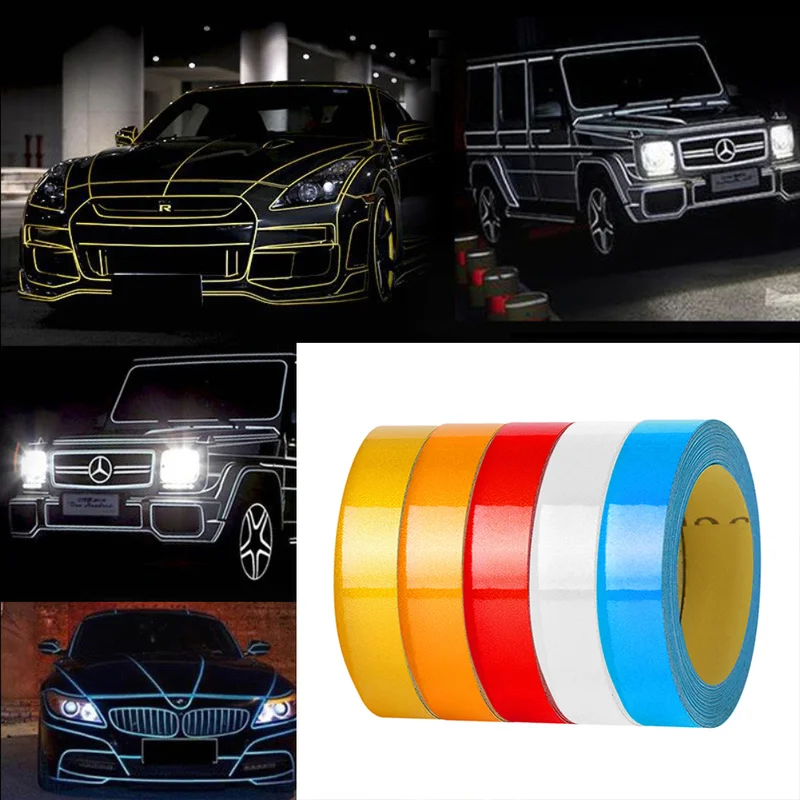 

Waterproof Night Car Reflective Sticker DIY Magic Warning Sticker Tape Motor Bicycle Trim Strip Car Stickers Auto Car Accessory