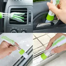 11Pcs Wooden Handle limpieza coche Automotive car cleaning Air Conditioner Outlet Cleaning Brushes Cleaner