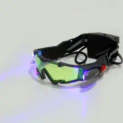 Регулируемый светодиодный Ночное видение Стекло очки мотоцикл мотогонщиков очки для охоты очки с флип-из света ветрозащитный