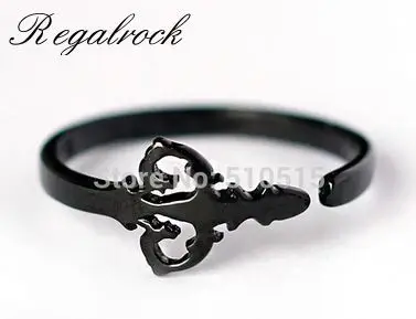 

Regalrock Hot Fashion Black Time Clock Hand Arty Ring