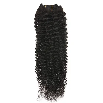 

Full Shine Kinky Curly Clip in Hair Extensions Machine Made Remy Natural Black Color 7 Pieces 100g Clip in Hair for Black Women