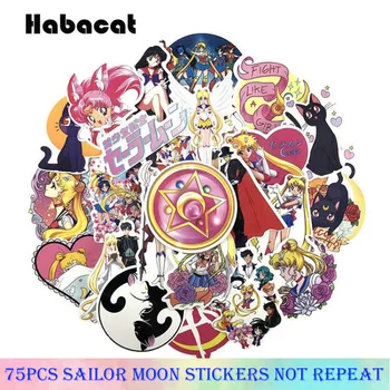

75Pcs/Pack Pretty Creative Cute Cartoon Sailor Moon Stickers For Fridge Backpack Skateboards Motorcycle Toys Gifts Anime Sticker