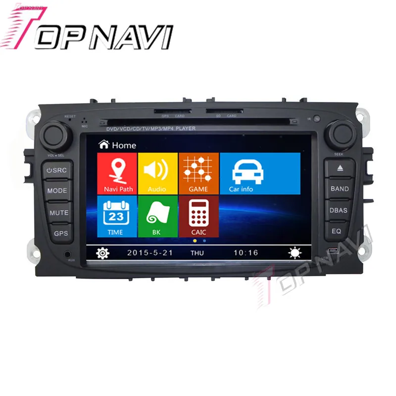 Perfect Topnavi Black 7" Car DVD GPS For Ford Focus/Mondeo/S-MAX/Connec Car Radio Multimedia Audio Stereo In Dash,Wince System 11