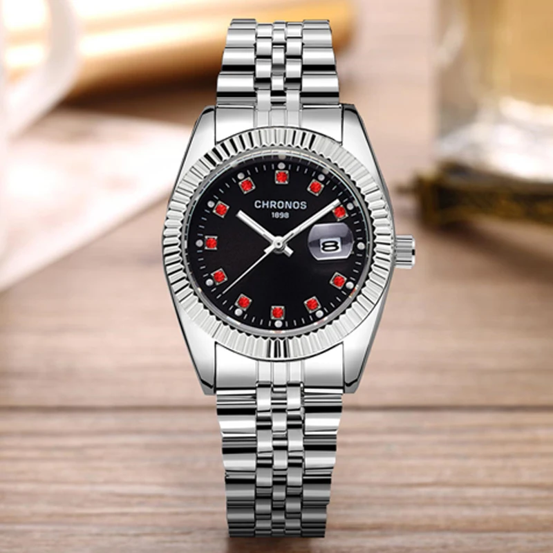 Chronos Women Watches Golden & Silver Classic Quartz Watch Female Elegant Clock Luxury Waterproof Ladies Wristwatch Chronos Women Watches Golden & Silver Classic Quartz Watch Female Elegant Clock Luxury Waterproof Ladies Wristwatch