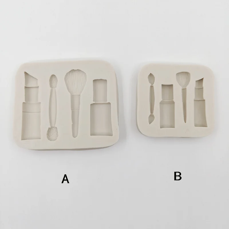 

minsunbak Cake Tools Makeup Tool Chocolate Silicone Mold Lipstick Nail Polish Brush Cake Fondant Decoration Tool