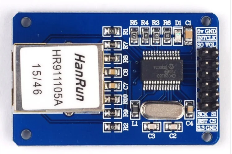 Мини Сетевой модуль ENC28J60 Ethernet LAN для Arduino 51 AVR SPI PIC STM32 LPC оптовая