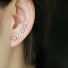 SMJEL, корейская мода, геометрические серьги для женщин, ушные альпинисты, панк, Ушная куртка, гусеничные серьги-гвоздики, Brincos, ювелирное изделие