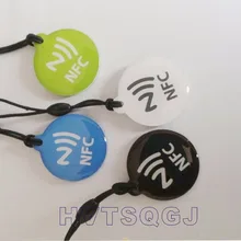 300 шт. ISO14443A 13,56 МГц пользовательские печатные бирки micro NFC epoxy с чипом NFC 215