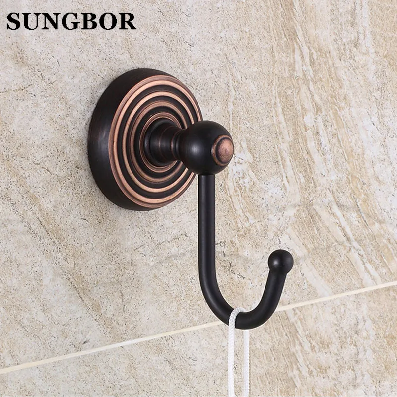 Bathroom Accessory Black Oil Rubbed Brass Wall Mounted Hardware Robe