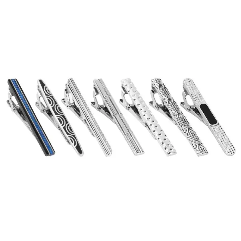 

New Men Metal Necktie Tie Bar Clasp Clip Cufflinks Gift Tie Clip Pins Formal Business Alloy Metal Necktie Pin Simple Tie