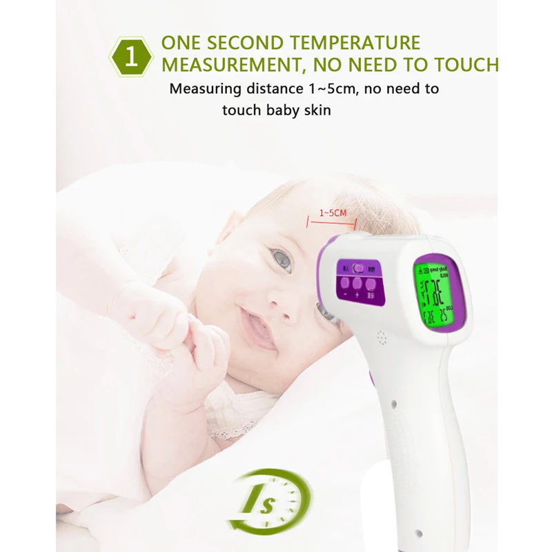 Oeak Мути-фукция детский цифровой термометр инфракрасный лоб для тела бесконтактный прибор для измерения температуры