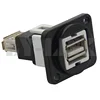 Металлический разъем USB 2,0 типа D «Мама-гнездо» ► Фото 1/4