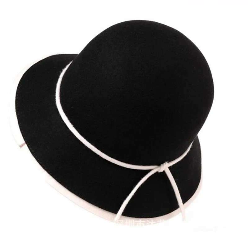 Женская осенне-зимняя бейсболка с меховым помпоном, новинка, шерсть, французский бант, женские вечерние шапки Fedora, женские винтажные банкетные шапки H6791