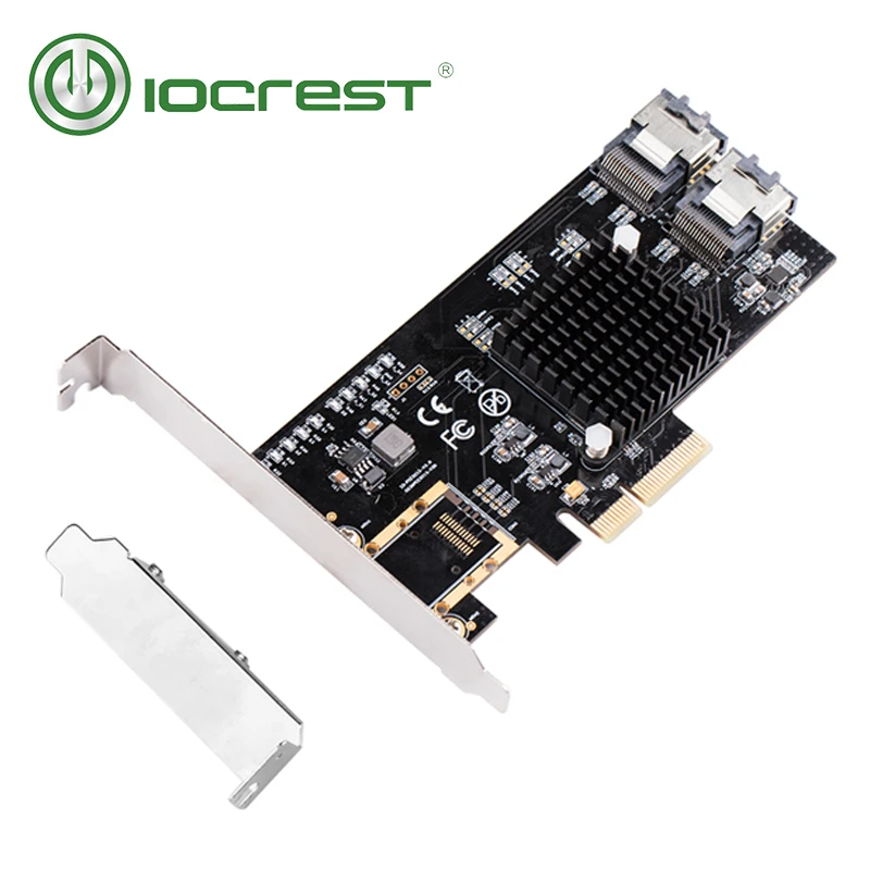 Внутренний порт IOCREST PCIe на 8 s SATA 6g с картой SFF8087 кабелем Mini SAS/SATA PCI Express ssd портами