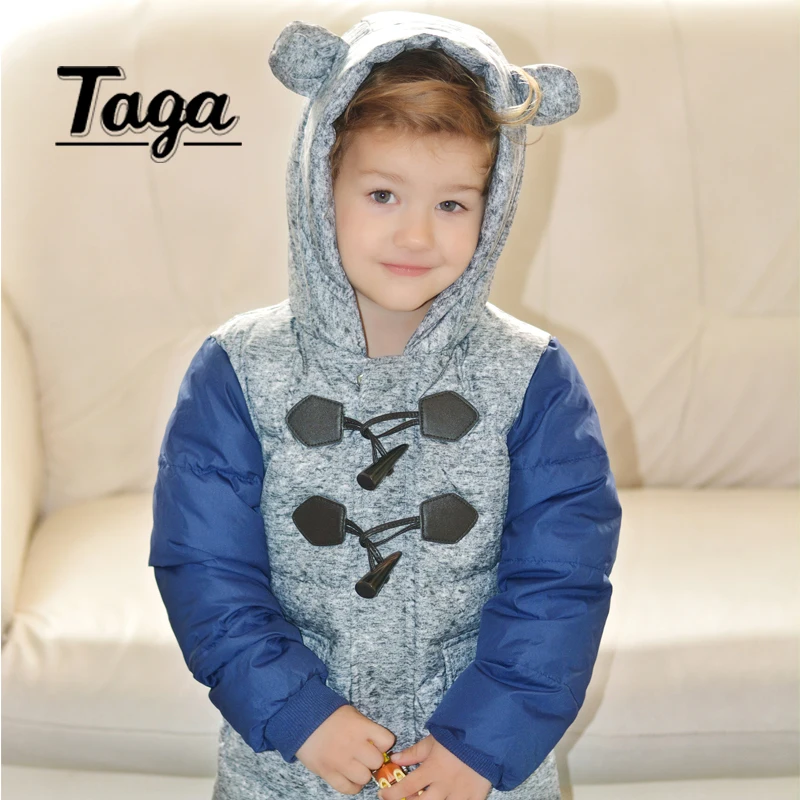 

LAVLA 2017 boys Girls outerwear white duck down coat winter Hooded baby Jacket Kids Coat children's clothing Thick Down & Parkas