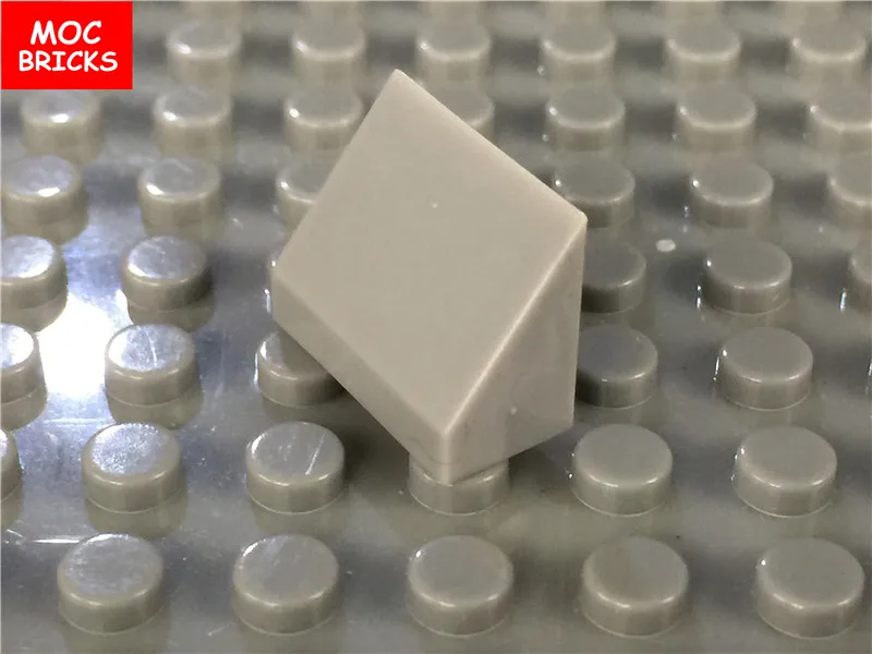50 шт./лот MOC Кирпичи DIY № 183a светло-серый склон кирпичи 1x2 Обучающие строительные
