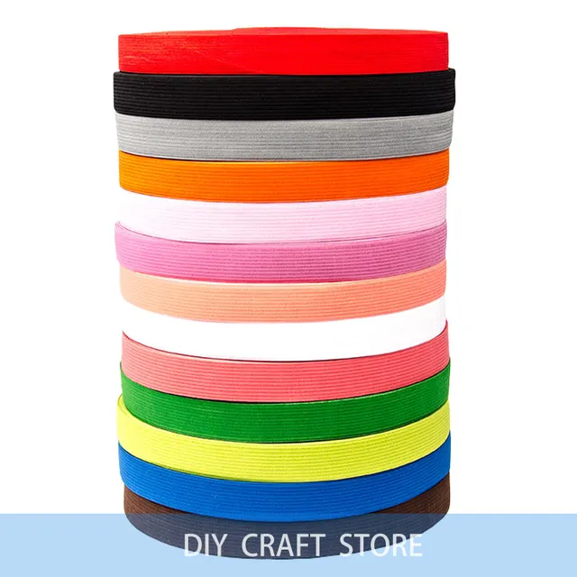 2CM Width Colored Elastic Webbing Band For Sewing and Hemming 13Meters ...