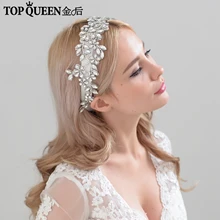 TOPQUEEN H283 классические свадебные группа прическа с горный хрусталь и Бриллиантовая лента для волос невесты высокое качество аксессуары для волос