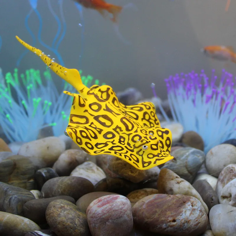 

Glowing Luminous Artificial Simulation Manta Ray Environmentally Friendly Material Silicone Aquarium Fish Tank Decorations