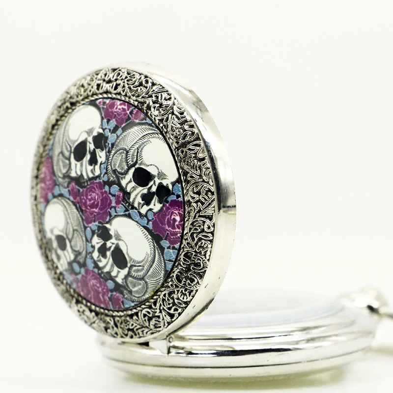 PB351-Hot-Sale-Free-Shipping-Retro-Four-Skull-Heads-Rose-Pocket-Watch-With-Necklace-Chain-Best (2)