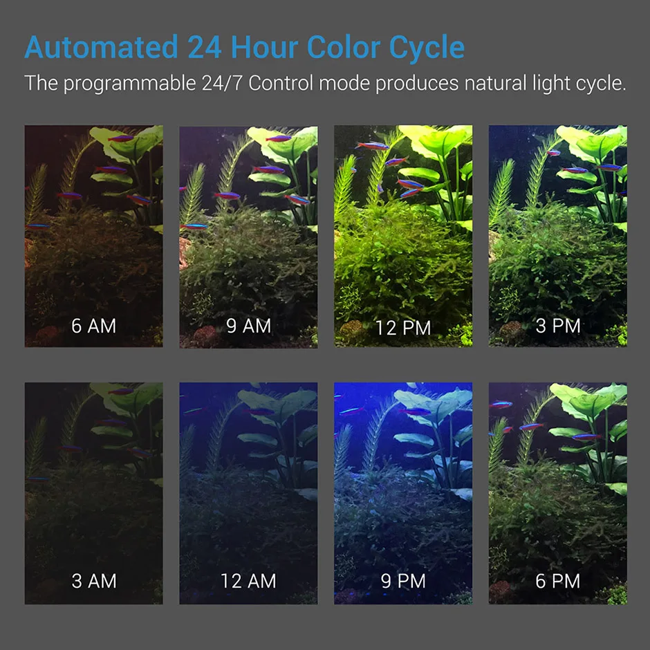 NICREW 76-96 см аквариумный светодиодный светильник ing 24/7 час автоматизированный с контроллером светильник аквариума для аквариума 110 V-240 V